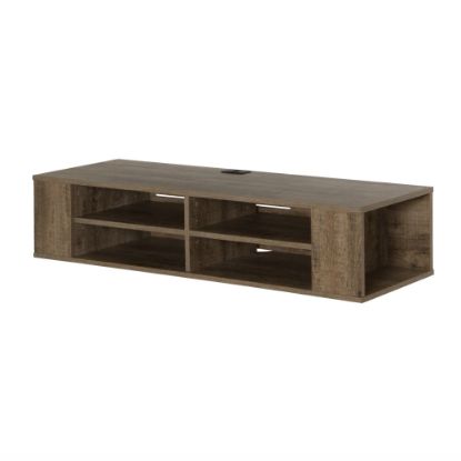 Picture of South Shore City Life Wall Mounted Media Console, Weathered Oak