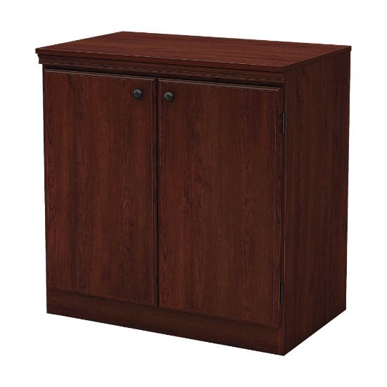 Picture of South Shore Morgan 2-Door Storage Cabinet, Royal Cherry