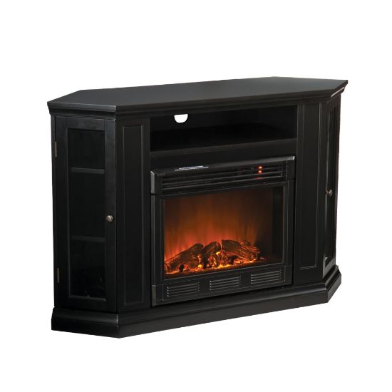 Picture of SEI Furniture Claremont Electric Fireplace Media Console, 32 1/4inH x 48inW x 27inD, Black