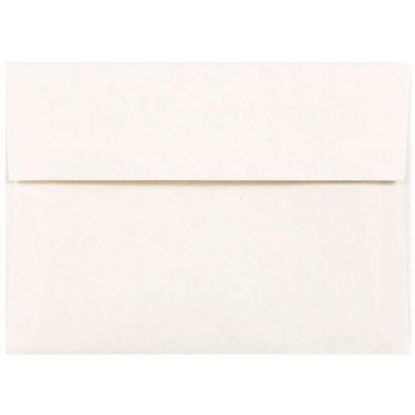 Picture of JAM Paper Parchment Booklet Invitation Envelopes, A6, Gummed Seal, 30% Recycled, White, Pack Of 25