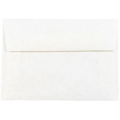 Picture of JAM Paper Booklet Envelopes, #4 Bar (A1), Gummed Seal, 30% Recycled, White, Pack Of 25