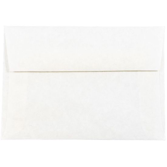 Picture of JAM Paper Booklet Envelopes, #4 Bar (A1), Gummed Seal, 30% Recycled, White, Pack Of 25