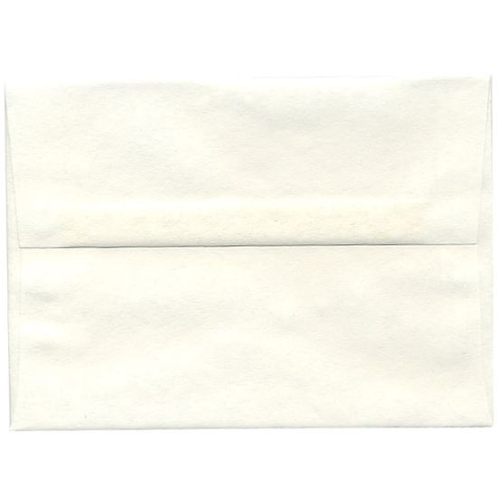 Picture of JAM Paper Parchment Booklet Invitation Envelopes, A7, Gummed Seal, 30% Recycled, White, Pack Of 25