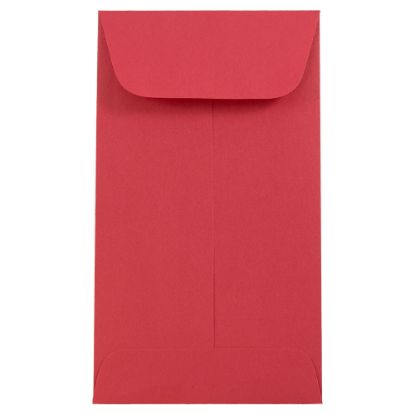 Picture of JAM Paper Coin Envelopes, #6, Gummed Seal, 30% Recycled, Red, Pack Of 50 Envelopes