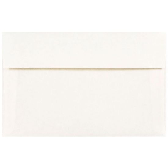 Picture of JAM Paper Parchment Booklet Invitation Envelopes, A10, Gummed Seal, 30% Recycled, White, Pack Of 25