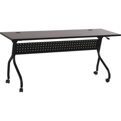 Picture of Lorell Flip Top Training Table, 72inW, Espresso/Black