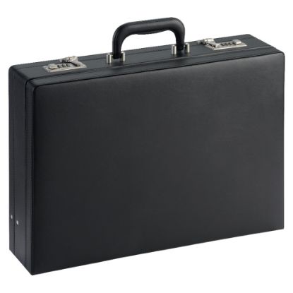 Picture of NuSparc Expandable Attache Case, 12 1/2inH x 17 1/2inW x 4inD, Black