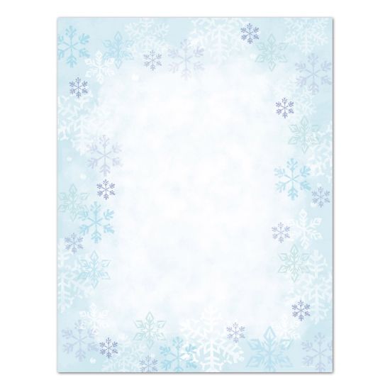 Picture of Great Papers! Blue Flakes Letterhead Paper, 8 1/2in x 11in, Pack Of 80