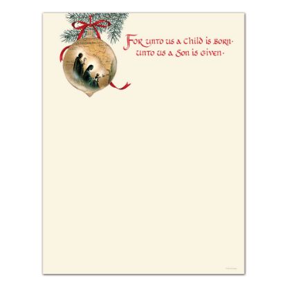 Picture of Great Papers! Holiday-Themed Letterhead Paper, 8 1/2in x 11in, Holy Family, Pack Of 80 Sheets