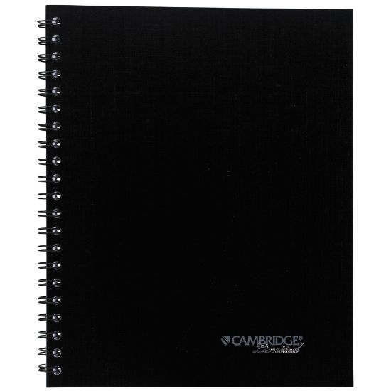 Picture of Mead Cambridge Limited Quicknotes Notebook, 8 1/2in x 11in, College Ruled, 96 Sheets, Black