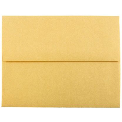 Picture of JAM Paper Booklet Invitation Envelopes, A2, Gummed Seal, Stardream Metallic Gold, Pack Of 25