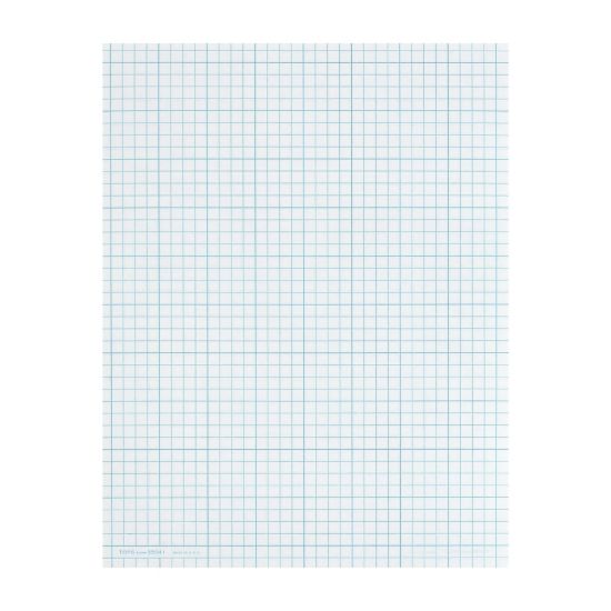 Picture of TOPS Cross Section Pad, 8 1/2in x 11in, Quadrille Rule, 50 Sheets, White Paper/Blue Ink