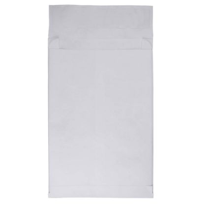 Picture of JAM Paper Tyvek Open-End 13inH x 10inW x 2inD Envelopes, Peal & Seal Closure, White, Pack Of 100 Envelopes