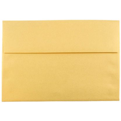 Picture of JAM Paper Booklet Invitation Envelopes, A8, Gummed Seal, Stardream Metallic Gold, Pack Of 25