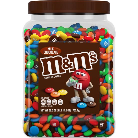 Picture of M&Ms Milk Chocolate Candies Jar, 62 Oz