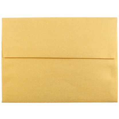 Picture of JAM Paper Booklet Invitation Envelopes, A6, Gummed Seal, Stardream Metallic Gold, Pack Of 25