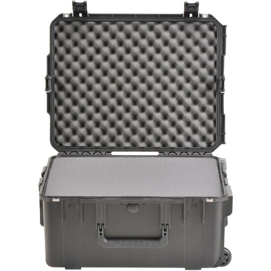 Picture of SKB Cases iSeries Protective Case With Layered Cubed Foam And In-Line Skate Wheels, 21-7/8inH x 16-7/8inW x 10-3/8inD, Black