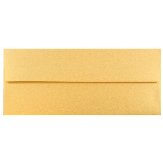 Picture of JAM PAPER #10 Metallic Business Envelopes, 4 1/8 x 9 1/2, Gold Stardream, 25/Pack