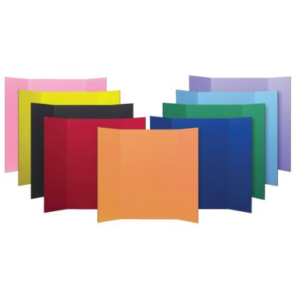 Picture of Flipside Corrugated Project Boards, 48in x 36in, 9 Assorted Colors, Pack Of 24