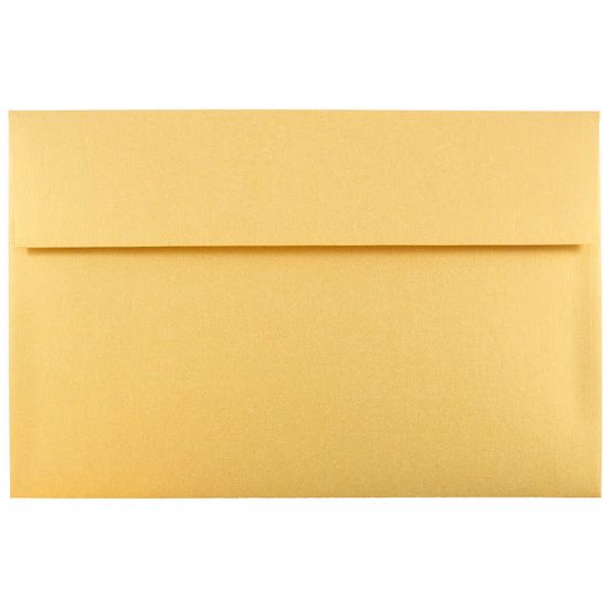 Picture of JAM Paper Booklet Invitation Envelopes, A10, Gummed Seal, Gold Stardream Metallic, Pack Of 25