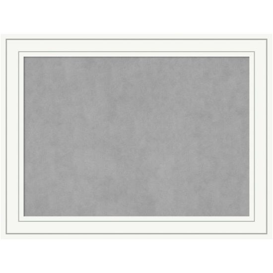 Picture of Amanti Art Magnetic Bulletin Board, Steel/Aluminum, 33in x 25in, Craftsman White Wood Frame