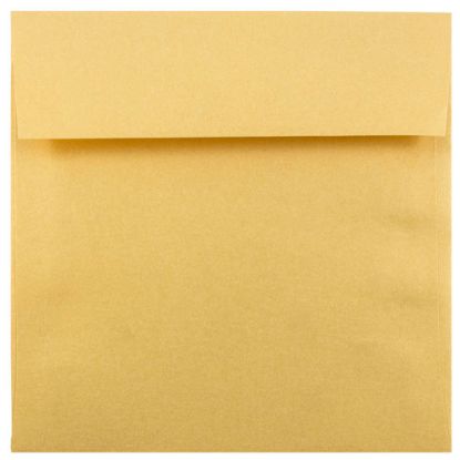 Picture of JAM Paper Square Stardream Metallic Envelopes, 6 1/2in x 6 1/2in, Gummed Seal, Gold, Pack Of 25