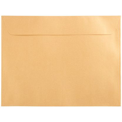 Picture of JAM Paper Booklet Envelopes, 9in x 12in, Gummed Seal, Stardream Gold Metallic, Pack Of 25