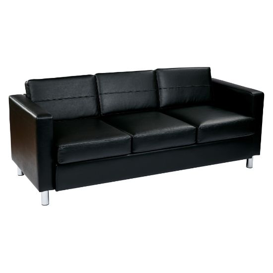 Picture of Office Star Avenue Six Pacific Sofa, Black/Silver