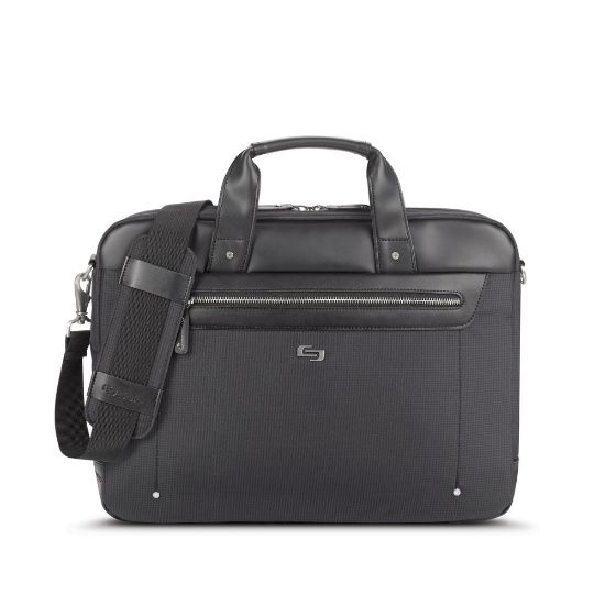 Picture of Solo New York Irving Slim Briefcase With 15.6in Laptop Pocket, Black