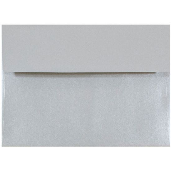 Picture of JAM Paper Booklet Invitation Envelopes, A7, Gummed Seal, Stardream Metallic Silver, Pack Of 25