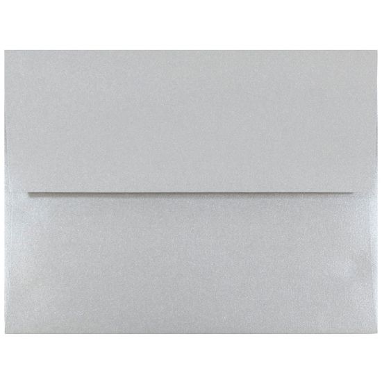 Picture of JAM Paper Booklet Invitation Envelopes, A2, Gummed Seal, Stardream Metallic Silver, Pack Of 25