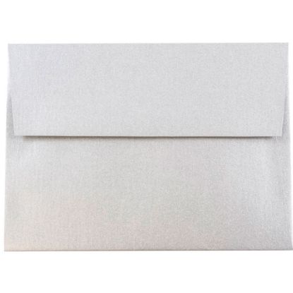 Picture of JAM Paper Booklet Invitation Envelopes, A6, Gummed Seal, Stardream Metallic Silver, Pack Of 25