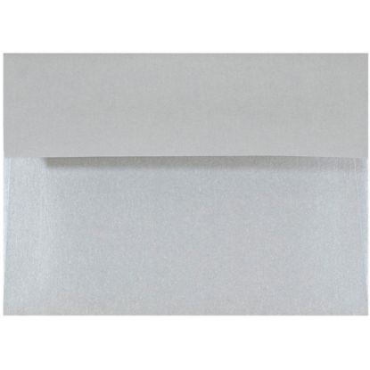 Picture of JAM Paper Booklet Envelopes, #4 Bar (A1), Gummed Seal, Stardream Silver Metallic, Pack Of 25