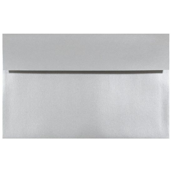 Picture of JAM Paper Booklet Invitation Envelopes, A10, Gummed Seal, Silver Stardream Metallic, Pack Of 25