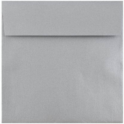 Picture of JAM Paper Square Stardream Metallic Envelopes, 6 1/2in x 6 1/2in, Gummed Seal, Silver, Pack Of 25