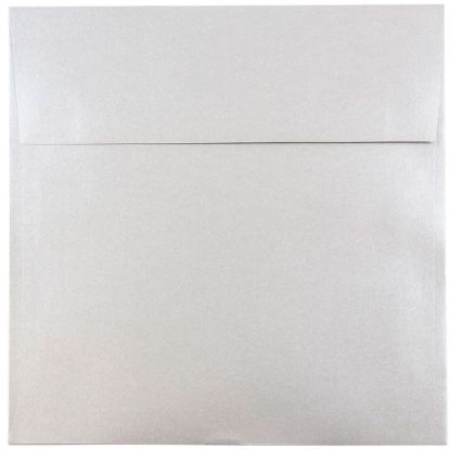 Picture of JAM Paper Square Stardream Metallic Envelopes, 8 1/2in x 8 1/2in, Gummed Seal, Silver, Pack Of 25