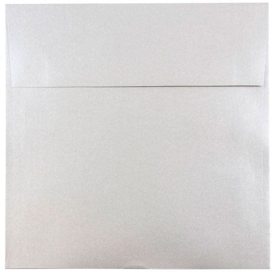 Picture of JAM Paper Square Stardream Metallic Envelopes, 8 1/2in x 8 1/2in, Gummed Seal, Silver, Pack Of 25