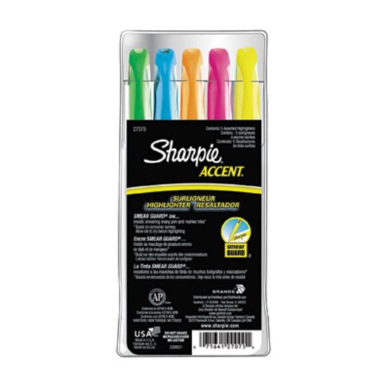 Picture of Sharpie Accent Pocket Highlighters, Assorted, Pack Of 5