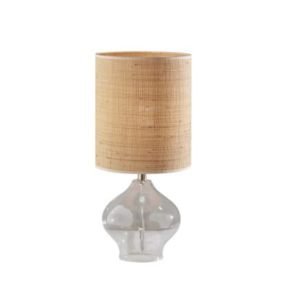 Picture of Adesso Emma Table Lamp, 23-1/2inH, Rattan Shade/Clear Base