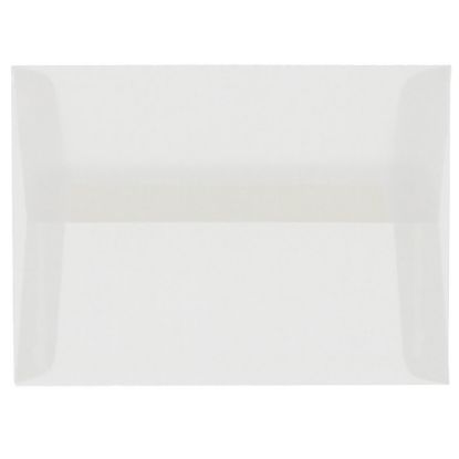 Picture of JAM Paper Booklet Invitation Envelopes, A2, Gummed Seal, Clear, Pack Of 25