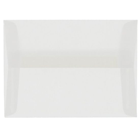 Picture of JAM Paper Booklet Invitation Envelopes, A2, Gummed Seal, Clear, Pack Of 25