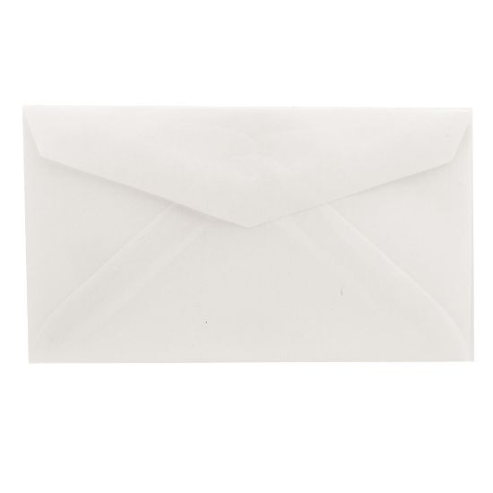 Picture of JAM Paper Translucent Vellum Invitation Envelopes, 2 Pay, 2 1/2in x 4 1/4in, Gummed Seal, Clear, Pack Of 25