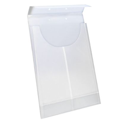 Picture of Smead 2-Hole Punched Poly Retention Jacket, Letter/Legal, Clear, Box of 24