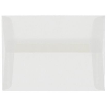 Picture of JAM Paper Booklet Invitation Envelopes, A6, Gummed Seal, Clear Translucent, Pack Of 25