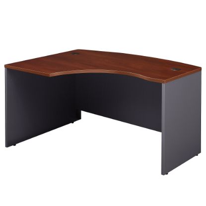 Picture of Bush Business Furniture 59inW L-Shaped Left-Handed Corner Desk, Hansen Cherry/Graphite Gray, Standard Delivery