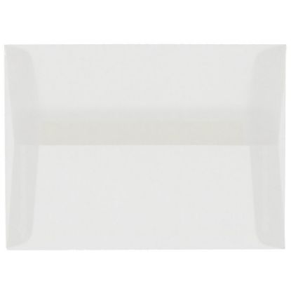 Picture of JAM Paper Booklet Invitation Envelopes, A8, Gummed Seal, Clear Translucent, Pack Of 25