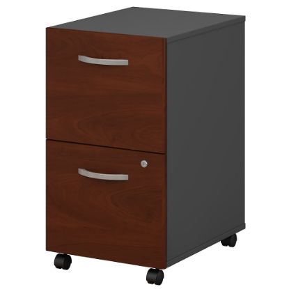 Picture of Bush Business Furniture Components 2 Drawer Mobile File Cabinet, Hansen Cherry/Graphite Gray, Standard Delivery (Assembly Required)