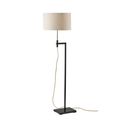 Picture of Adesso Winthrop Adjustable Floor Lamp, 63inH, Cream/Antique Bronze