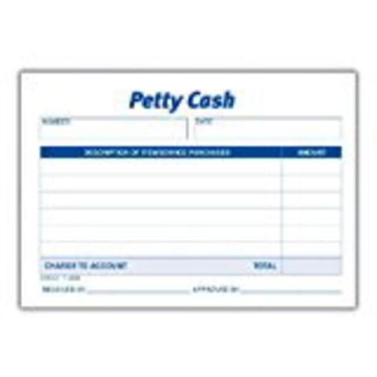 Picture of Tops Received of Petty Cash Form, 5in x 3-1/2in