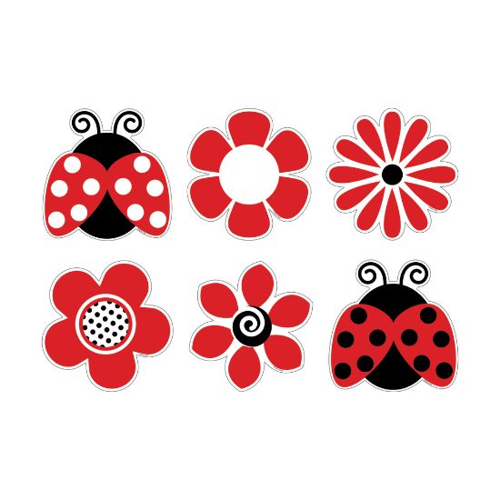 Picture of Barker Creek Accents, Ladybugs Posies, Pack Of 36